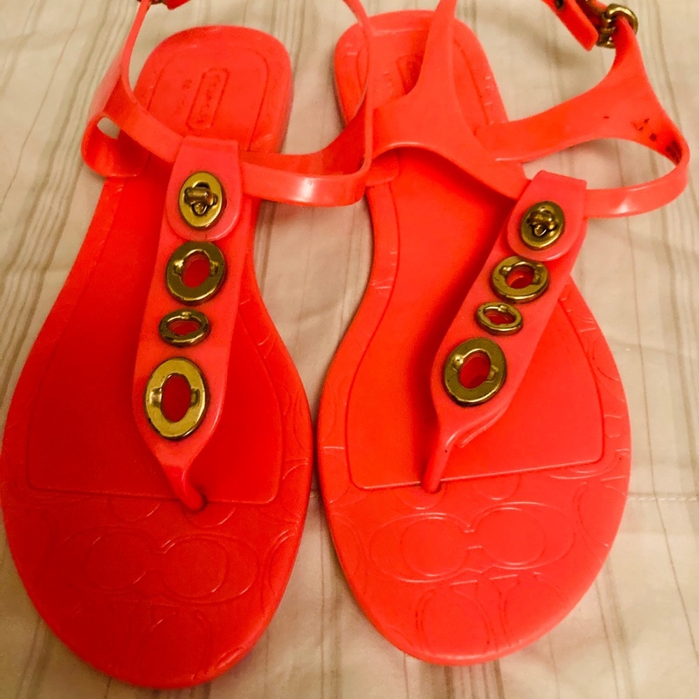 COACH Authentic Phila Jelly Sandal sz 8